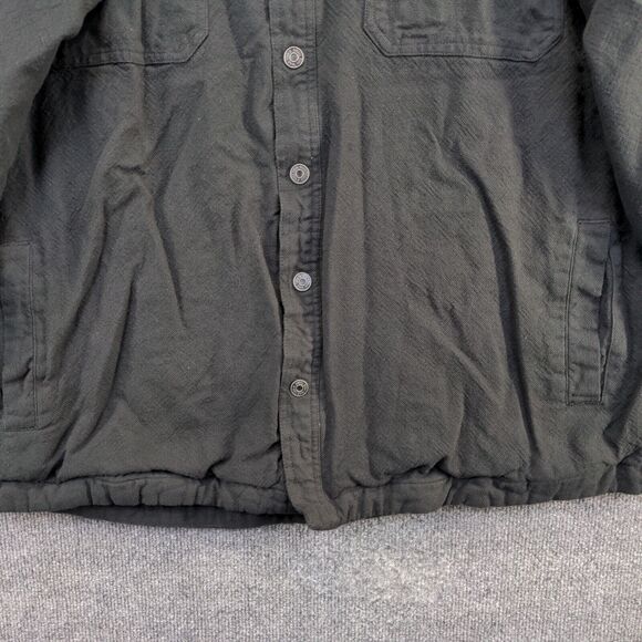 Mac Tools Men's Button-Up Flannel Lined Hooded Jacket Black Big 2X Pockets - Picture 5 of 14